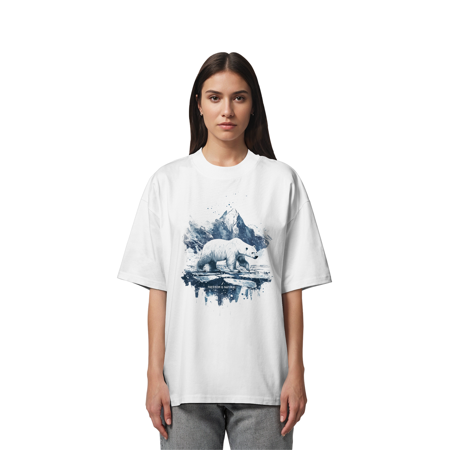 Eisbär Watercolor Style - Organic Oversize Shirt