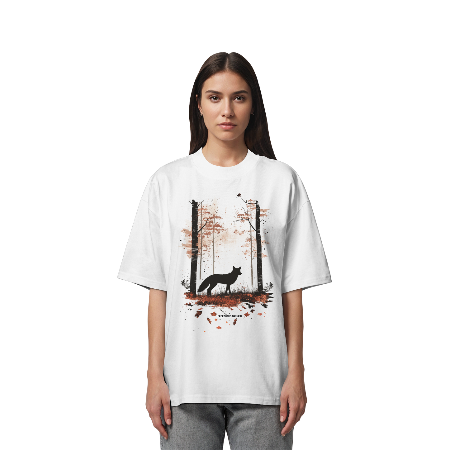 Fuchs Watercolor Style - Organic Oversize Shirt