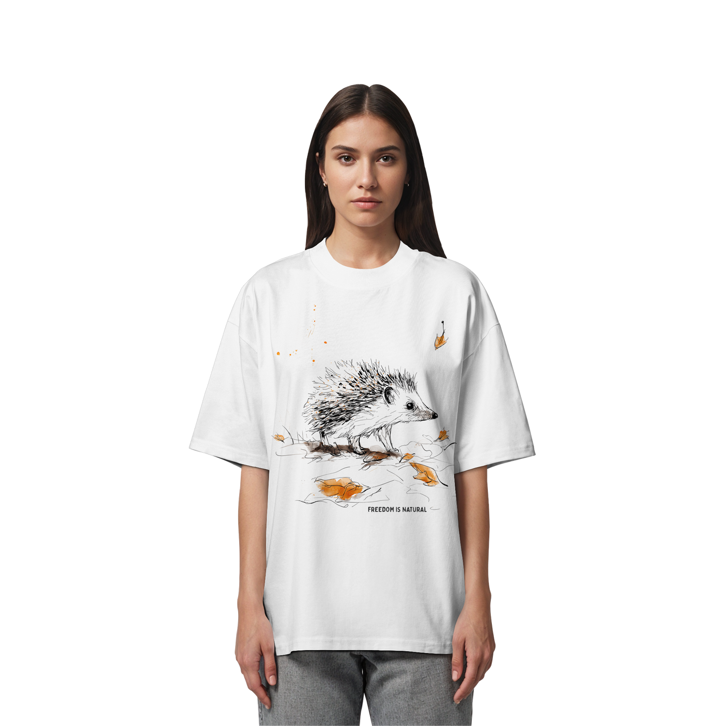 Igel Sketch Art Style - Organic Oversize Shirt