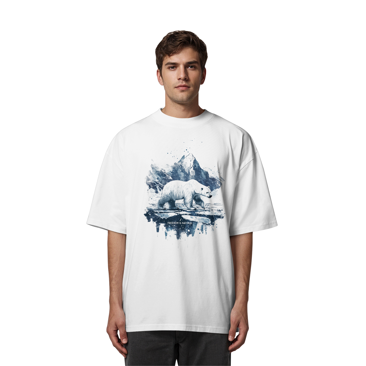 Eisbär Watercolor Style - Organic Oversize Shirt