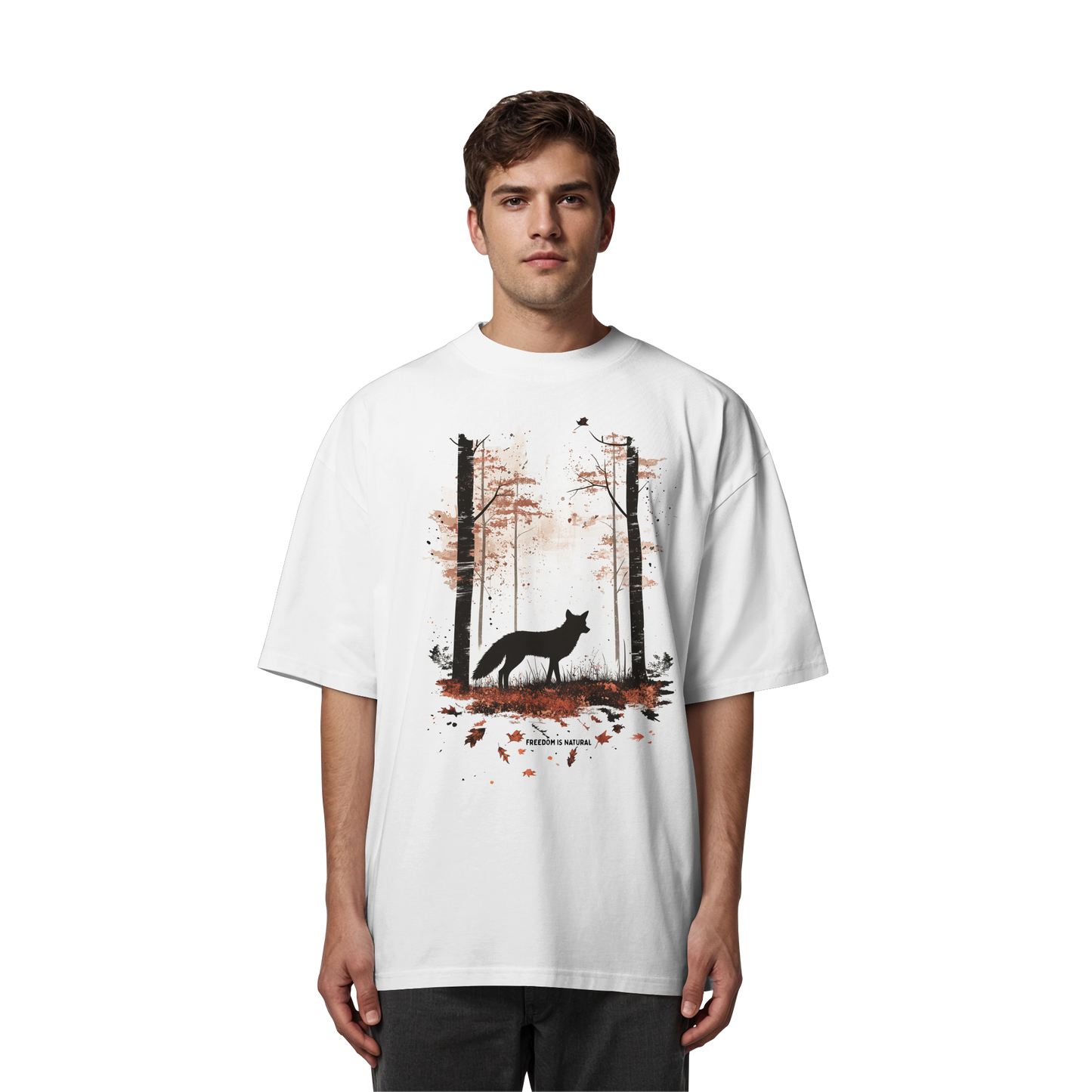 Fuchs Watercolor Style - Organic Oversize Shirt