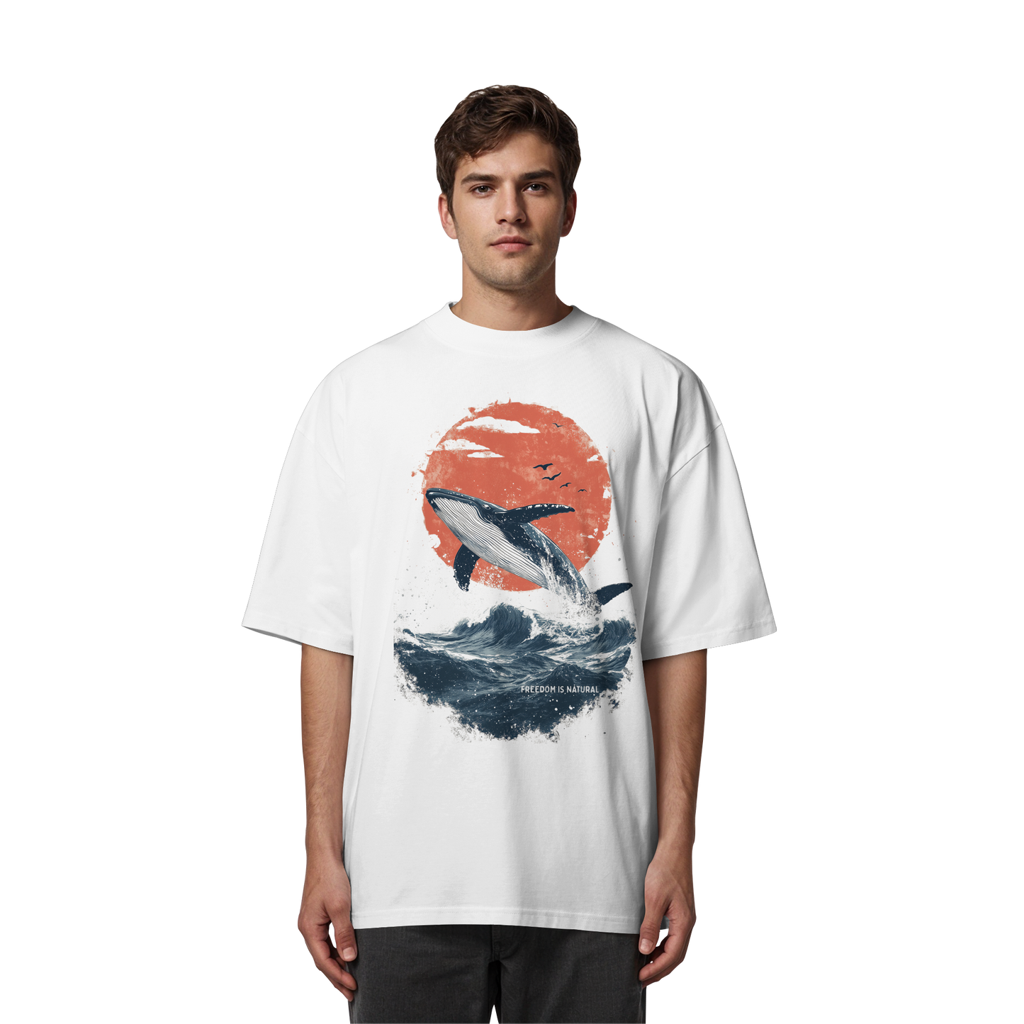 Wal Watercolor Style - Organic Oversize Shirt