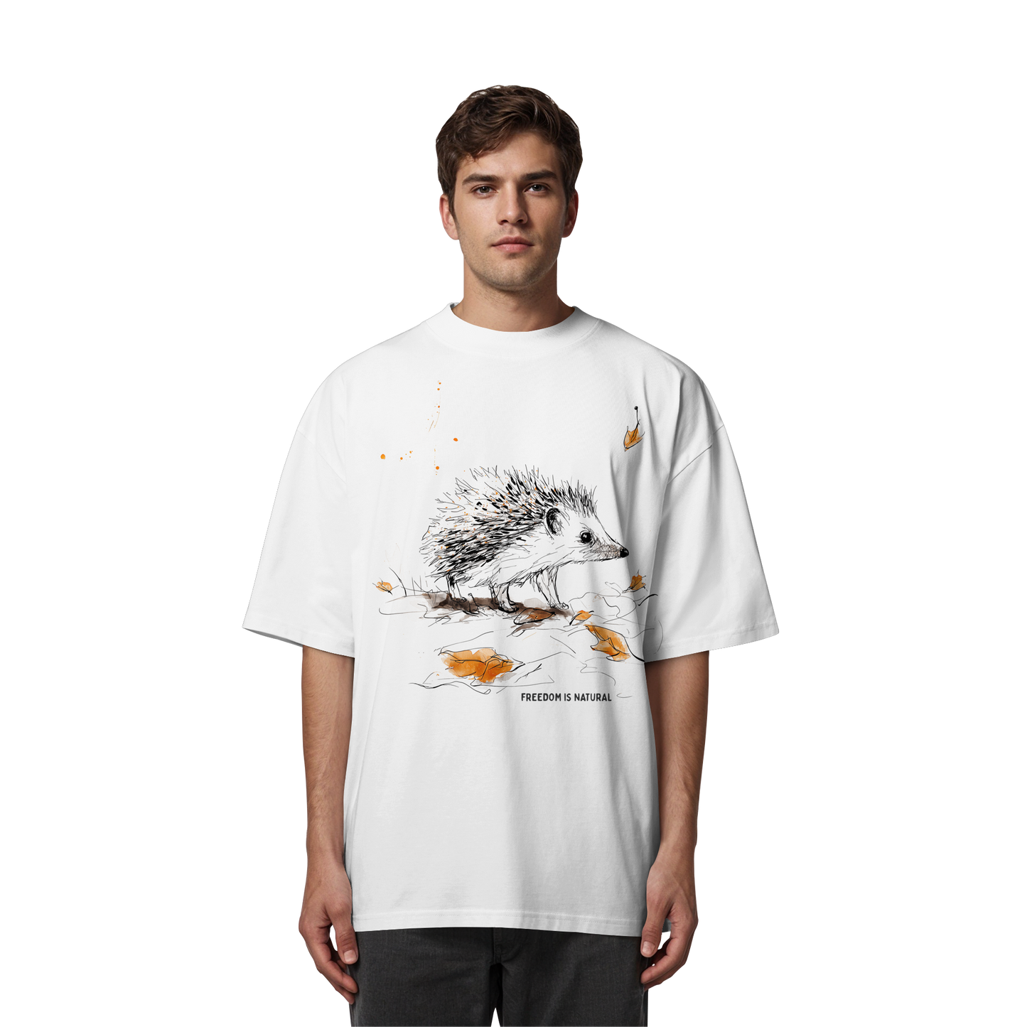 Igel Sketch Art Style - Organic Oversize Shirt