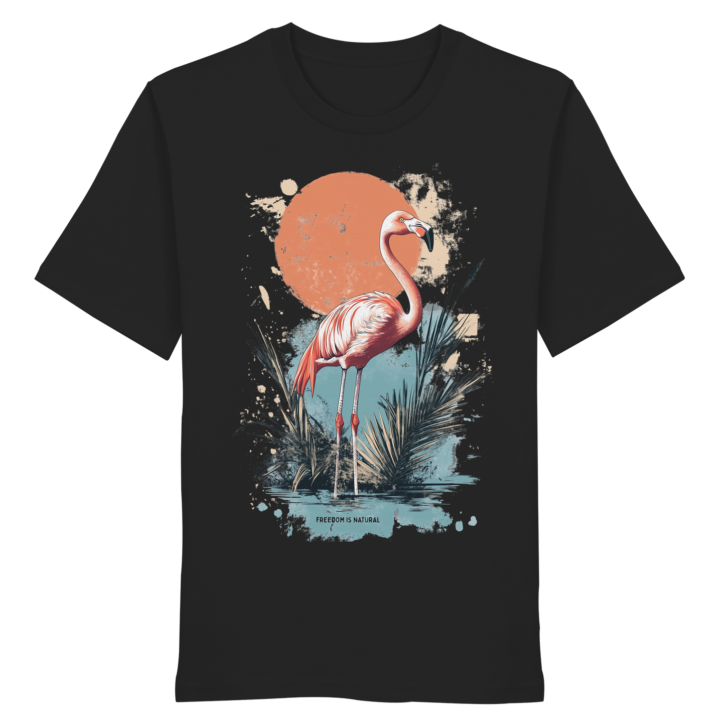 Flamingo Watercolor Style - Organic Shirt