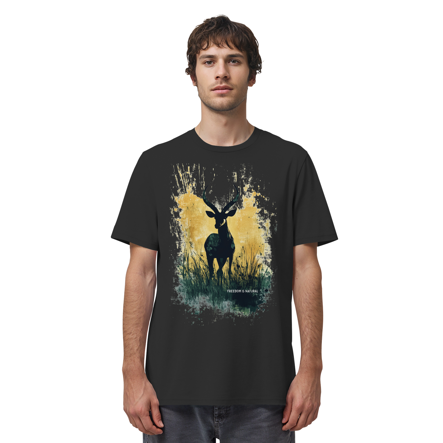 Antilope Watercolor Style - Unisex Organic Shirt