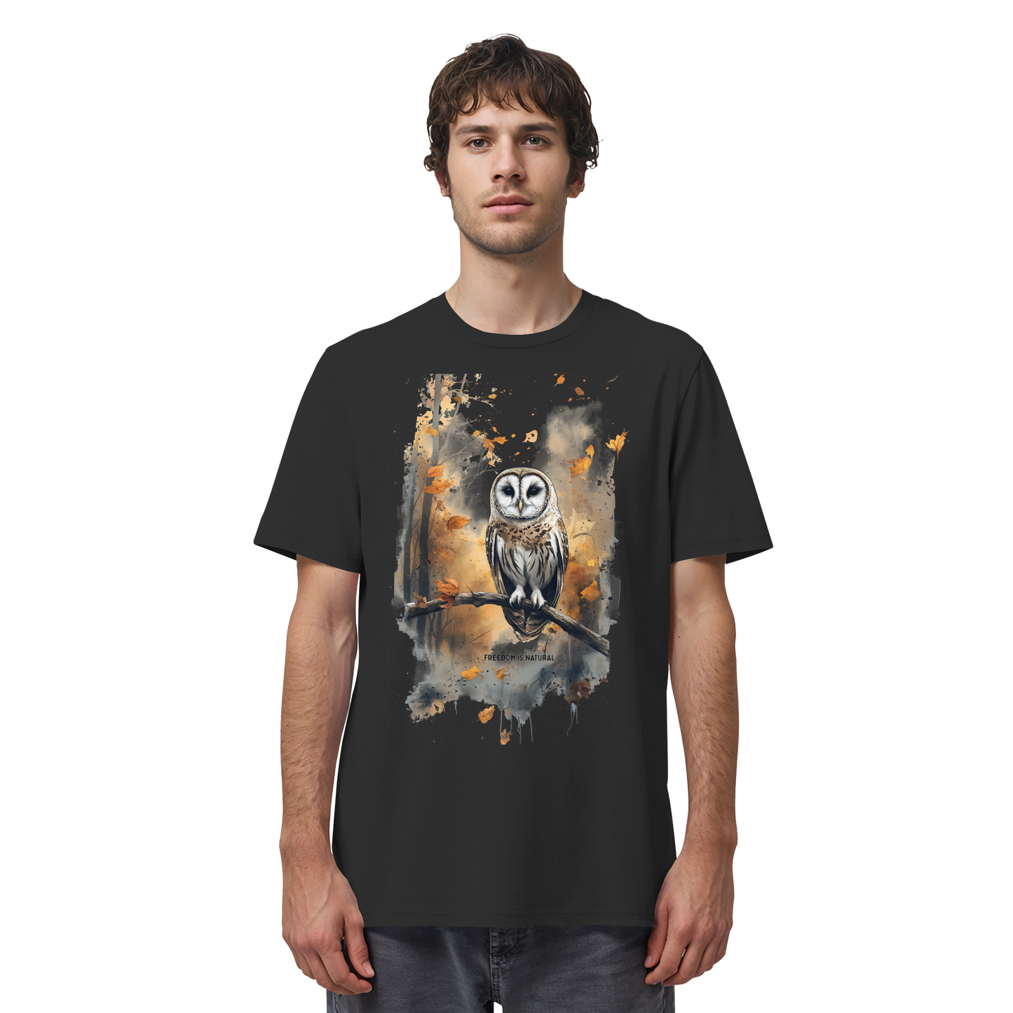 Eule Watercolor Style - Organic Shirt