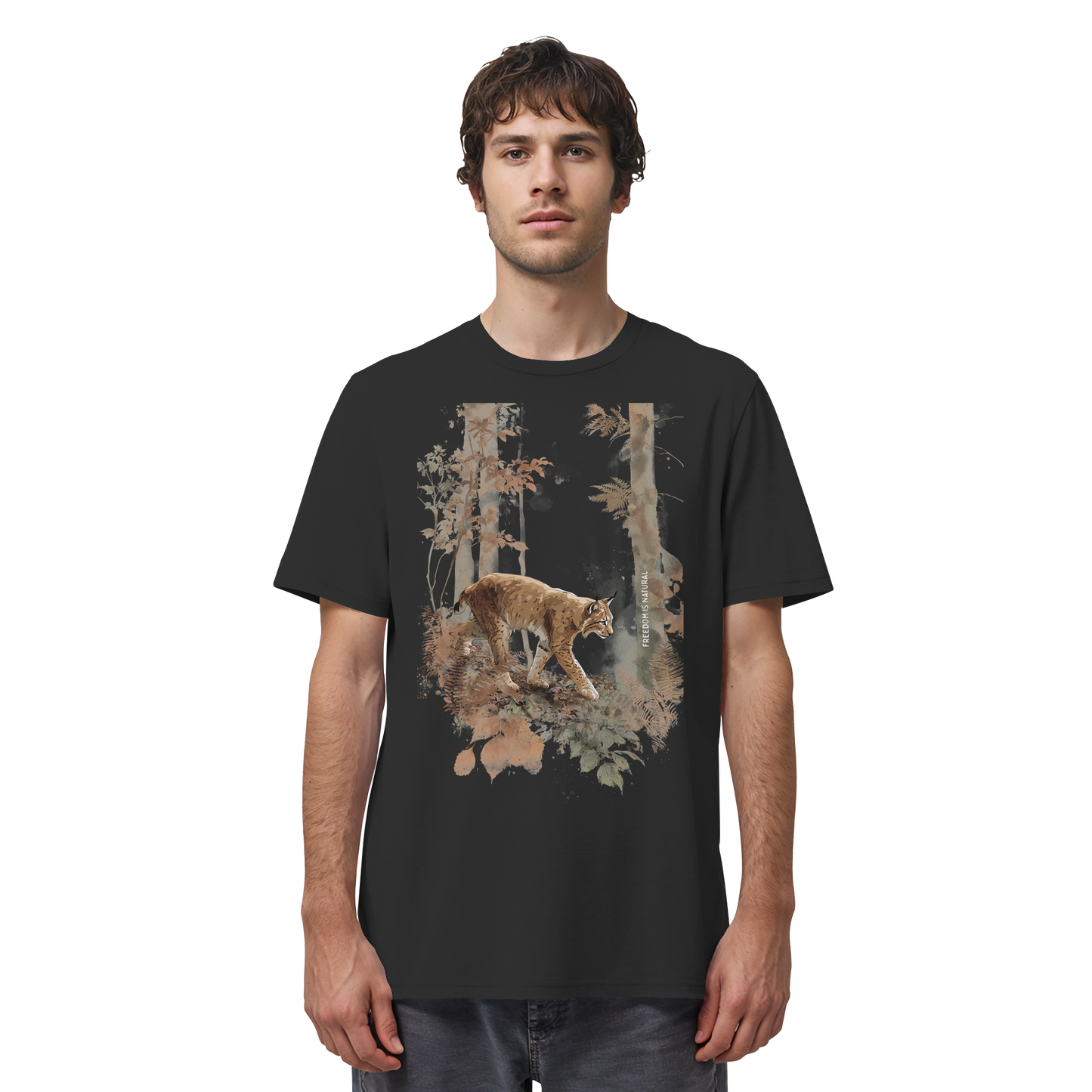 Luchs Watercolor Style - Organic Shirt