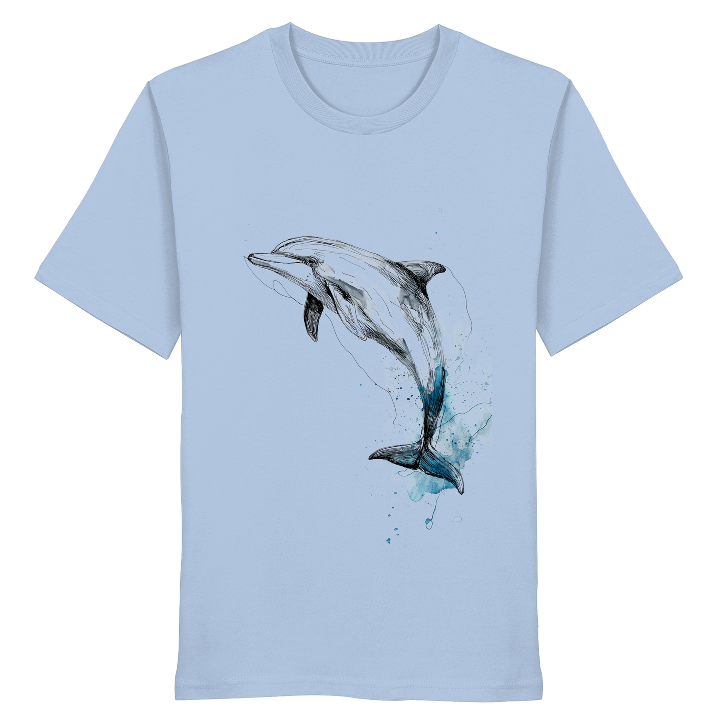 Delphin Watercolor Style - Organic Shirt