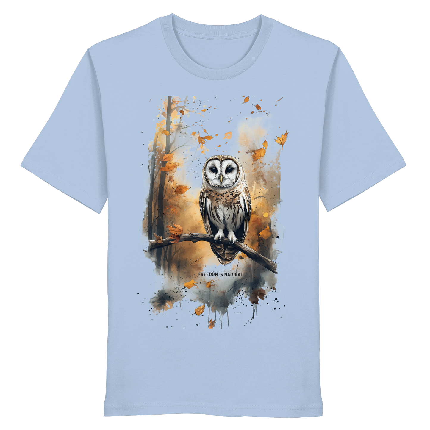 Eule Watercolor Style - Organic Shirt