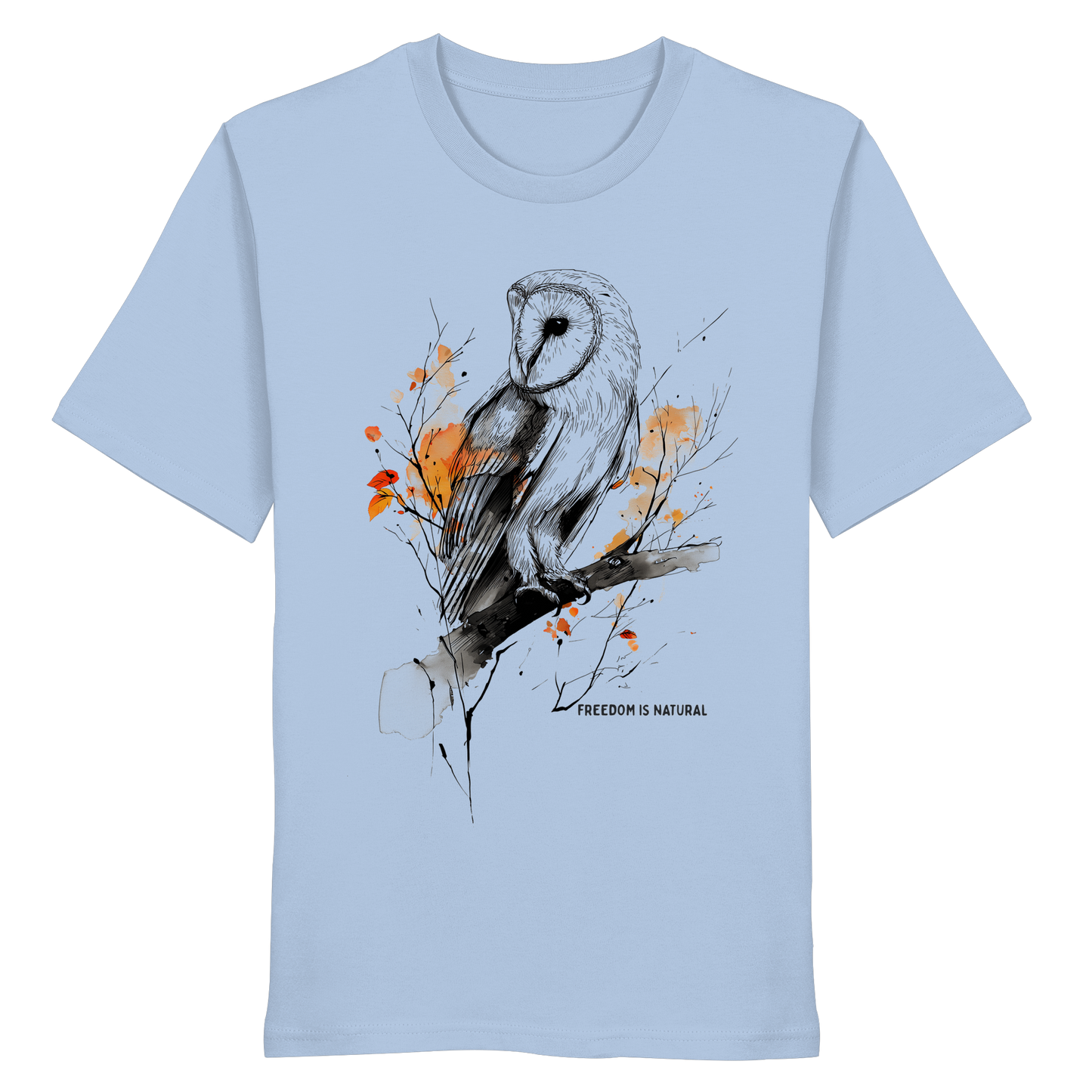 Eule Sketch Art Style - Organic Shirt