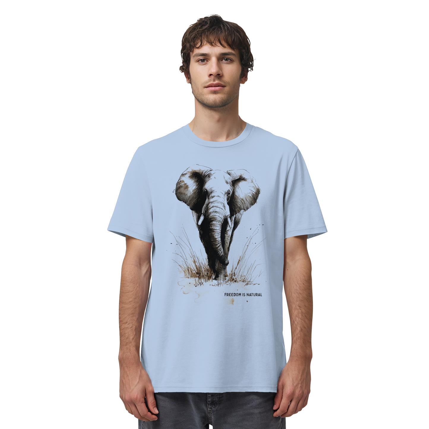 Elefant Sketch Art Style - Organic Shirt
