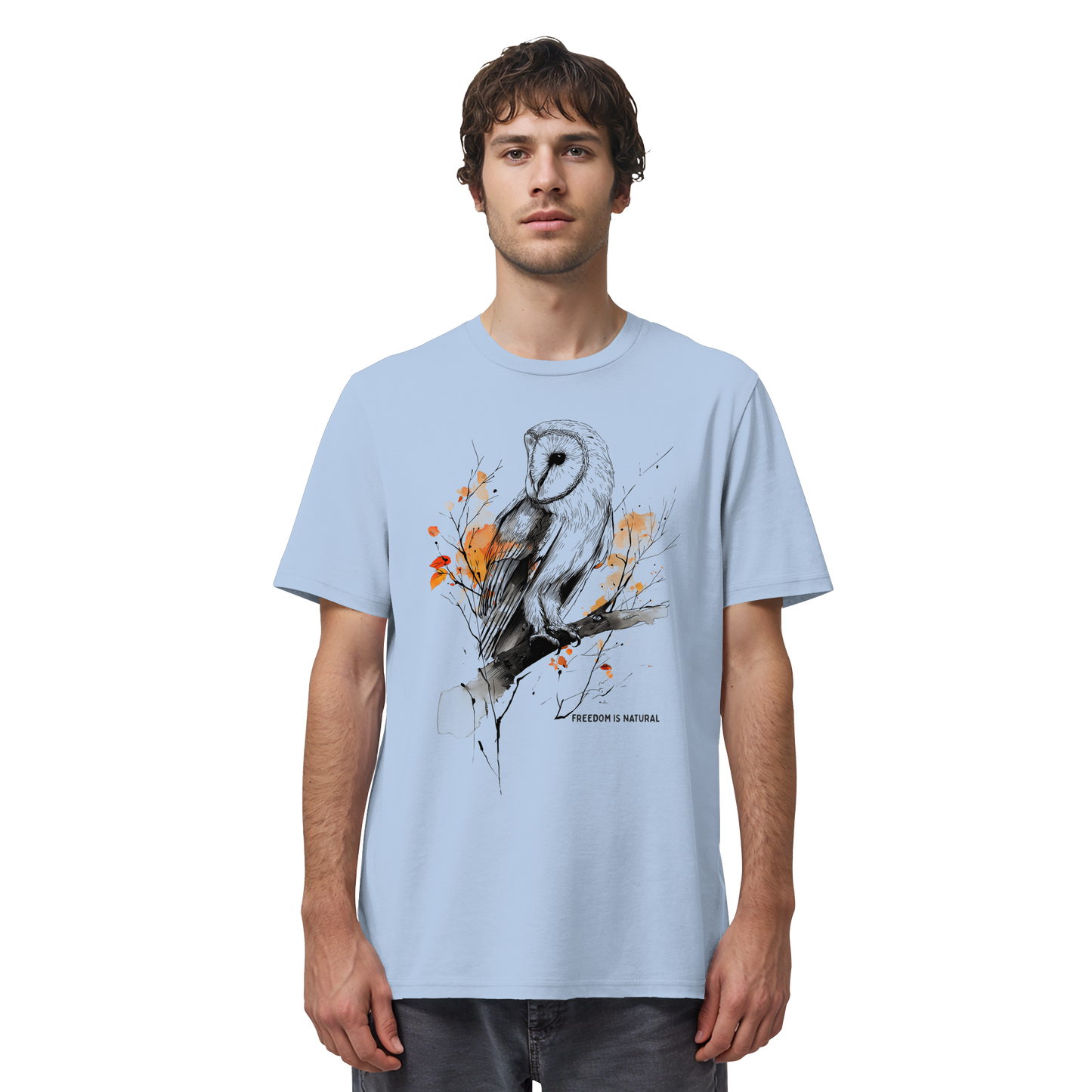Eule Sketch Art Style - Organic Shirt