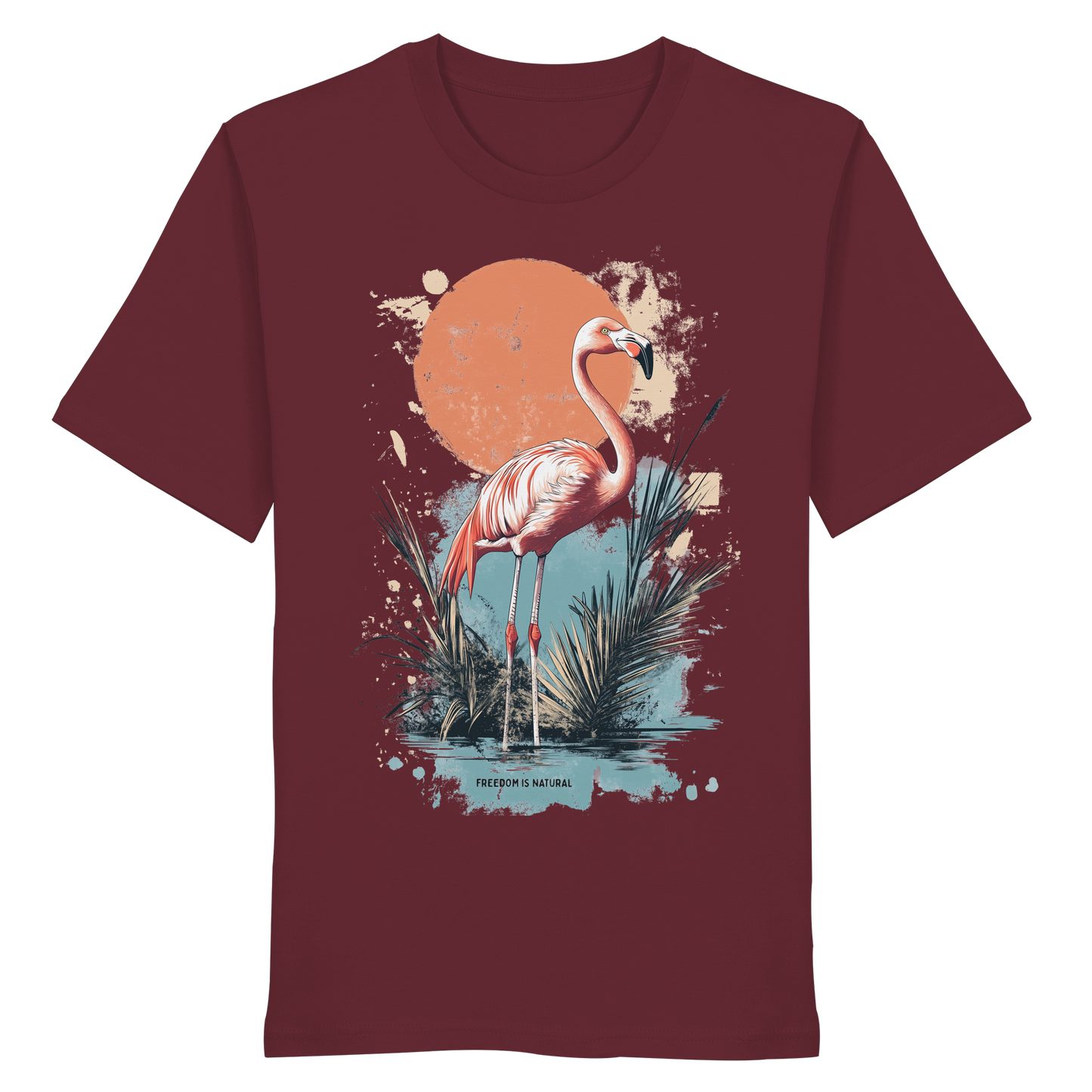 Flamingo Watercolor Style - Organic Shirt