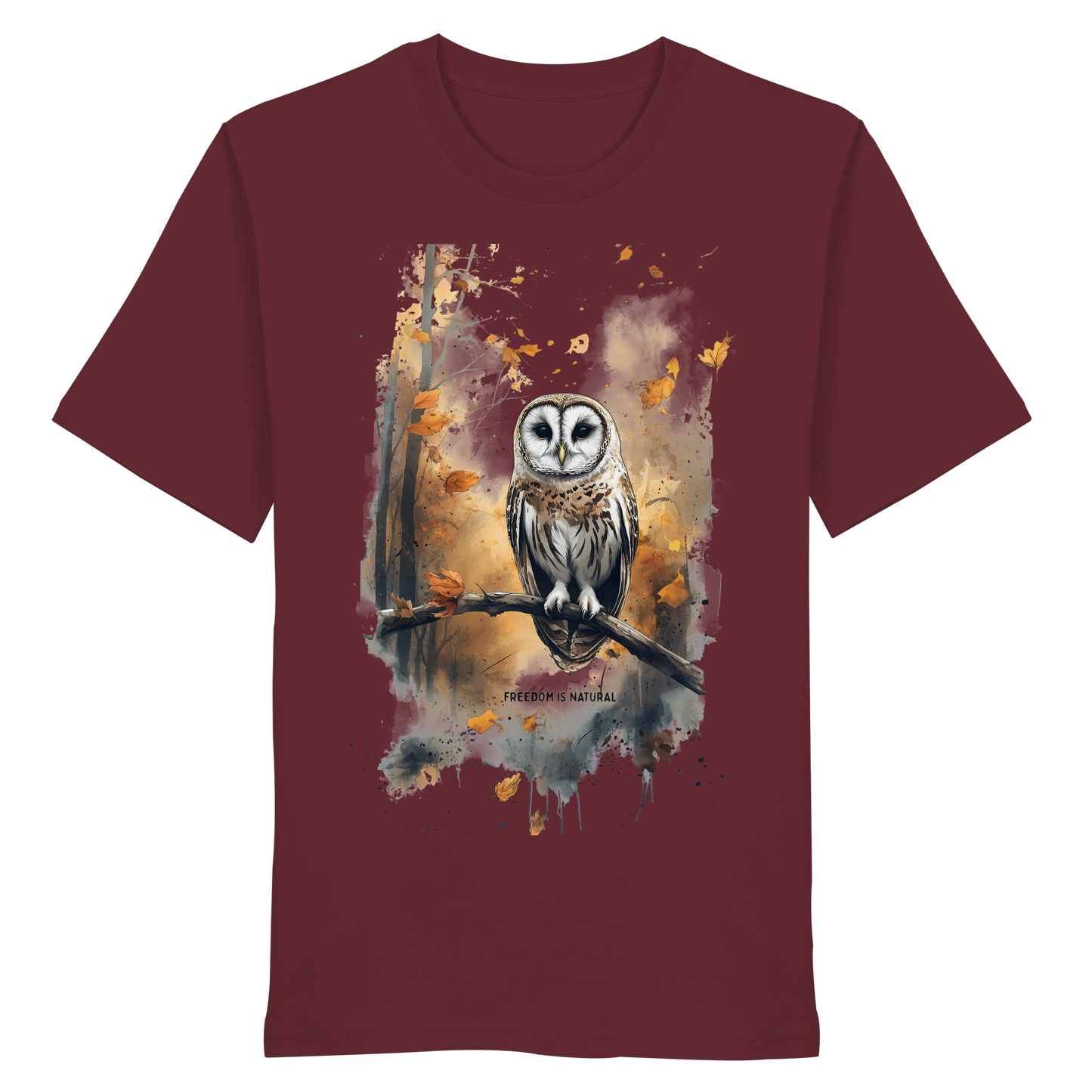 Eule Watercolor Style - Organic Shirt