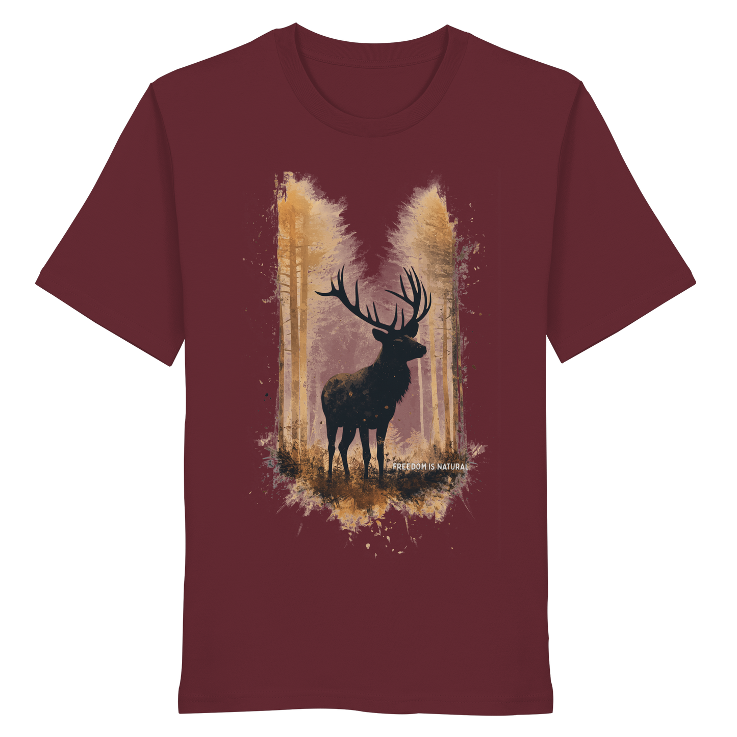 Hirsch Watercolor Style - Organic Shirt