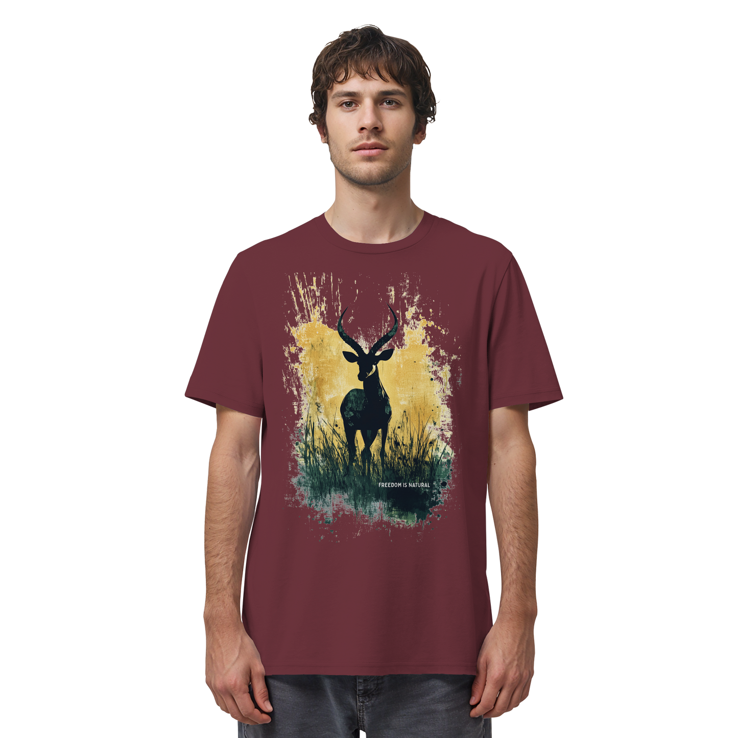 Antilope Watercolor Style - Unisex Organic Shirt