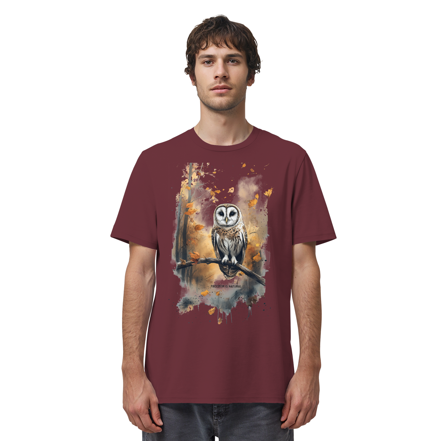 Eule Watercolor Style - Organic Shirt