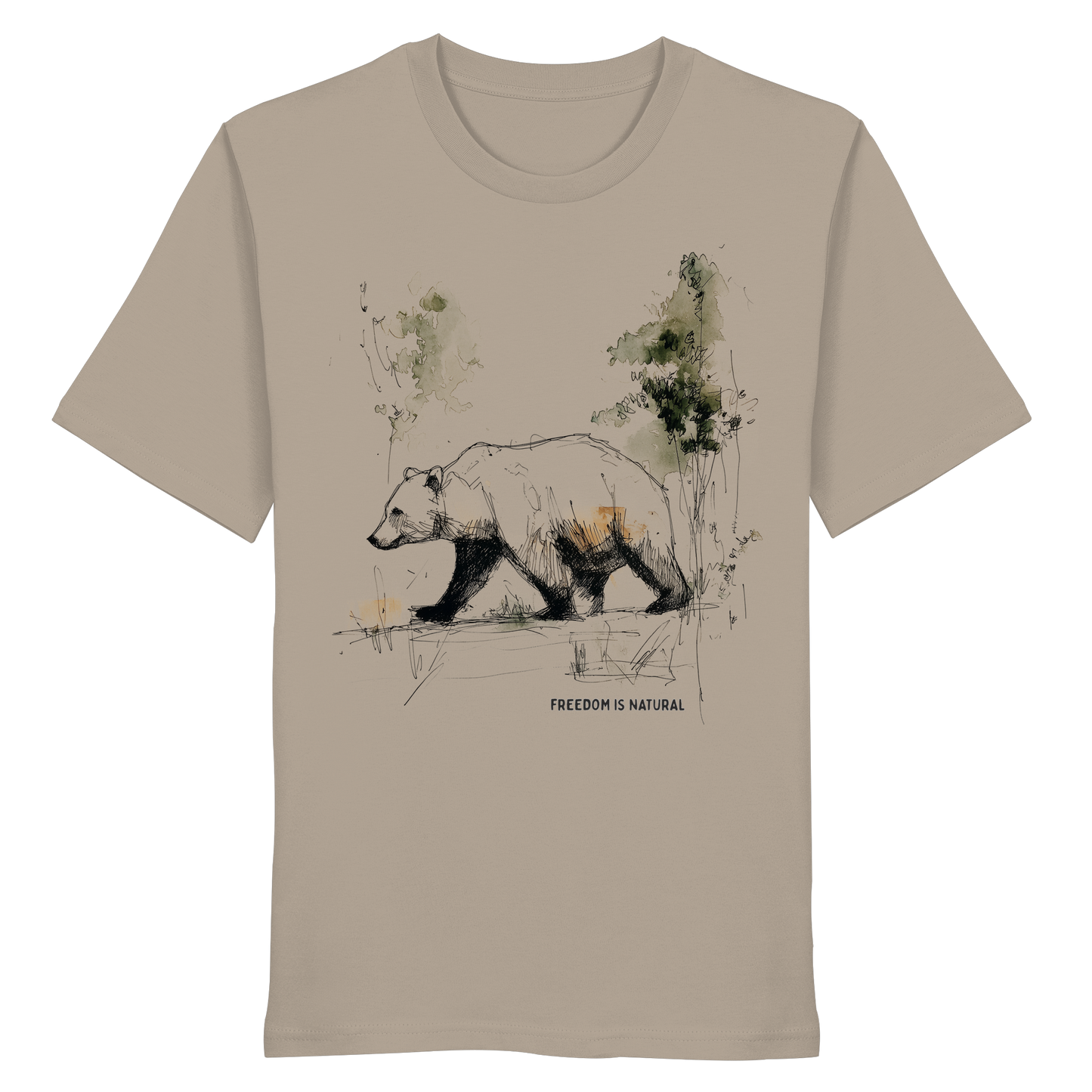 Bär Sketch Art Style - Organic Shirt