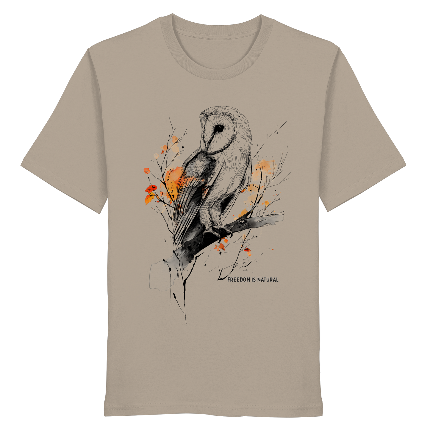 Eule Sketch Art Style - Organic Shirt