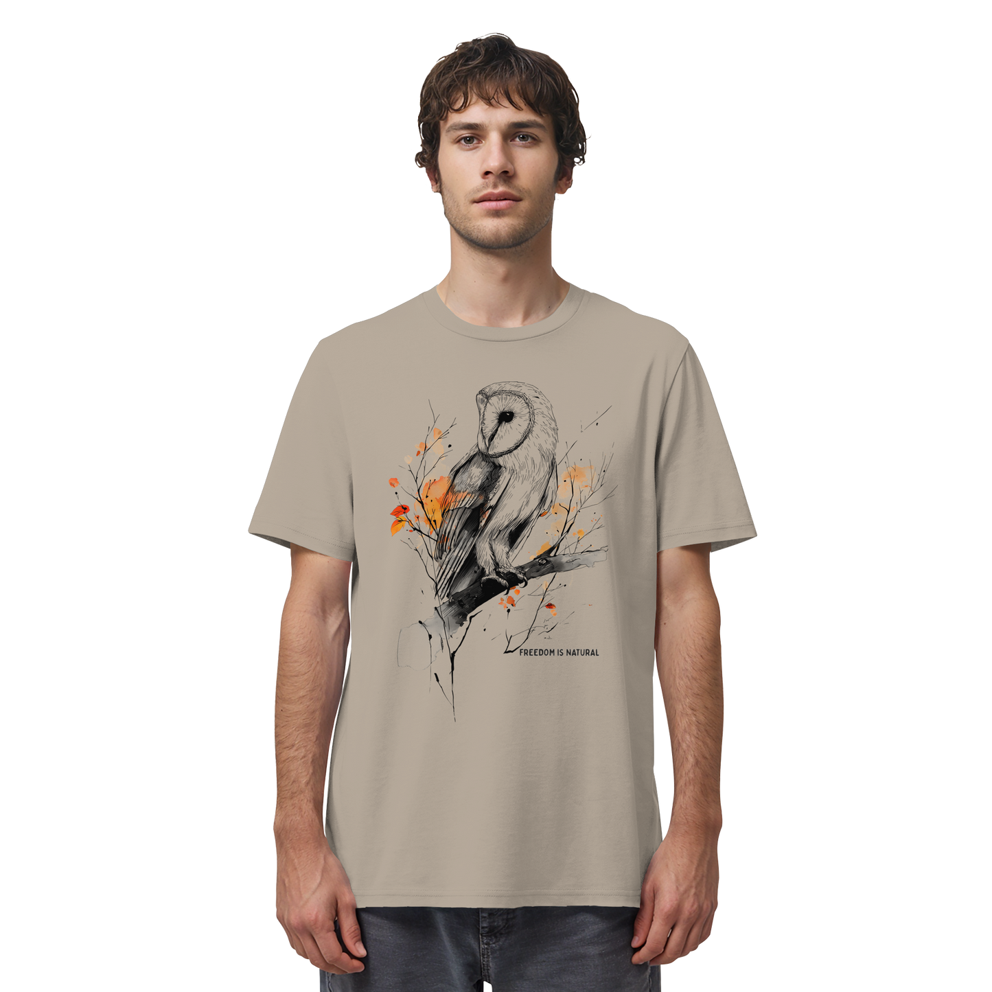 Eule Sketch Art Style - Organic Shirt