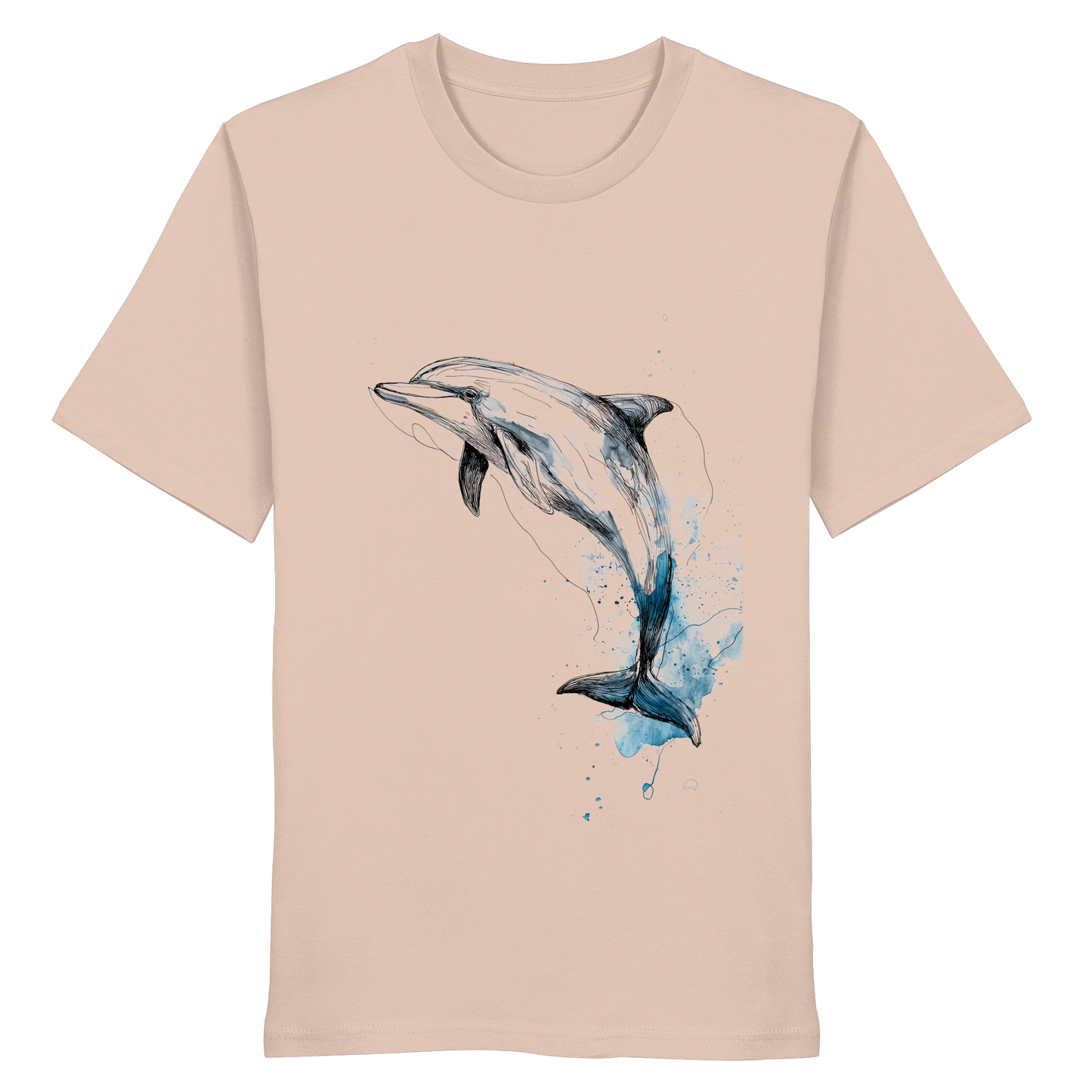 Delphin Watercolor Style - Organic Shirt