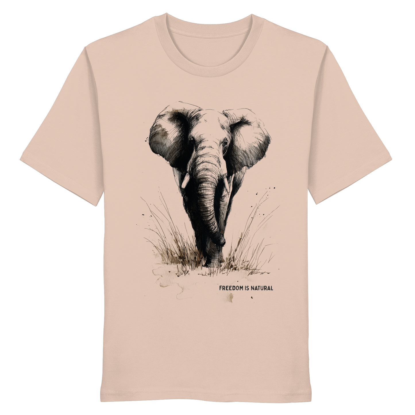 Elefant Sketch Art Style - Organic Shirt