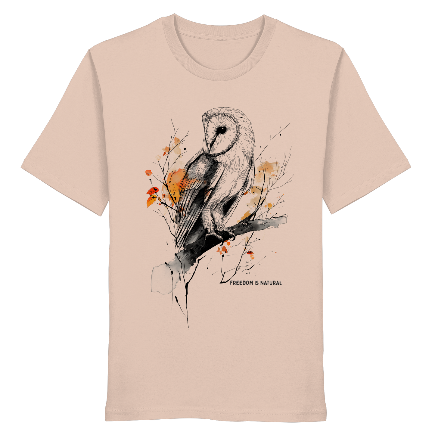 Eule Sketch Art Style - Organic Shirt