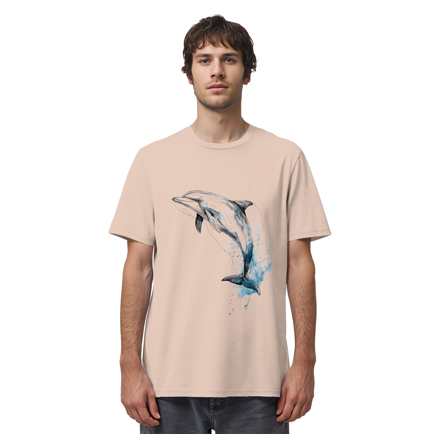 Delphin Watercolor Style - Organic Shirt