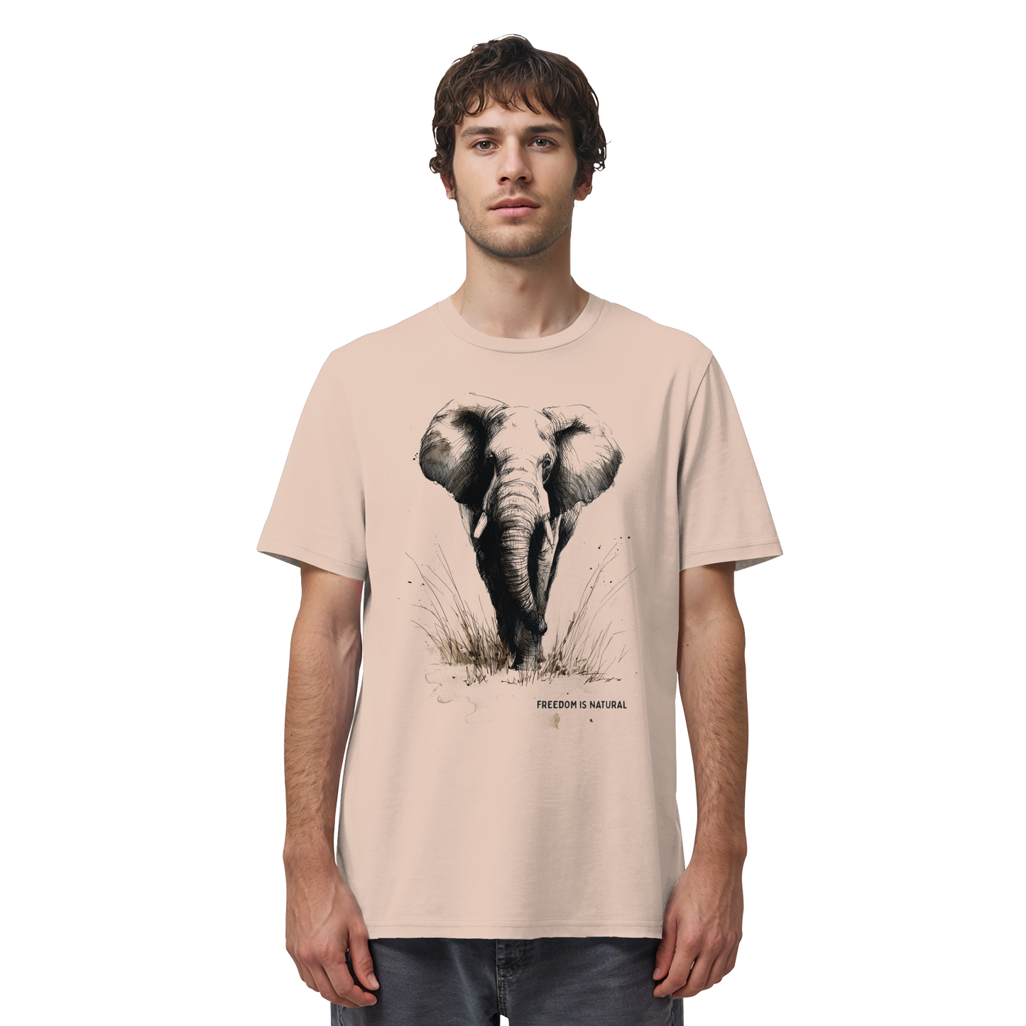 Elefant Sketch Art Style - Organic Shirt