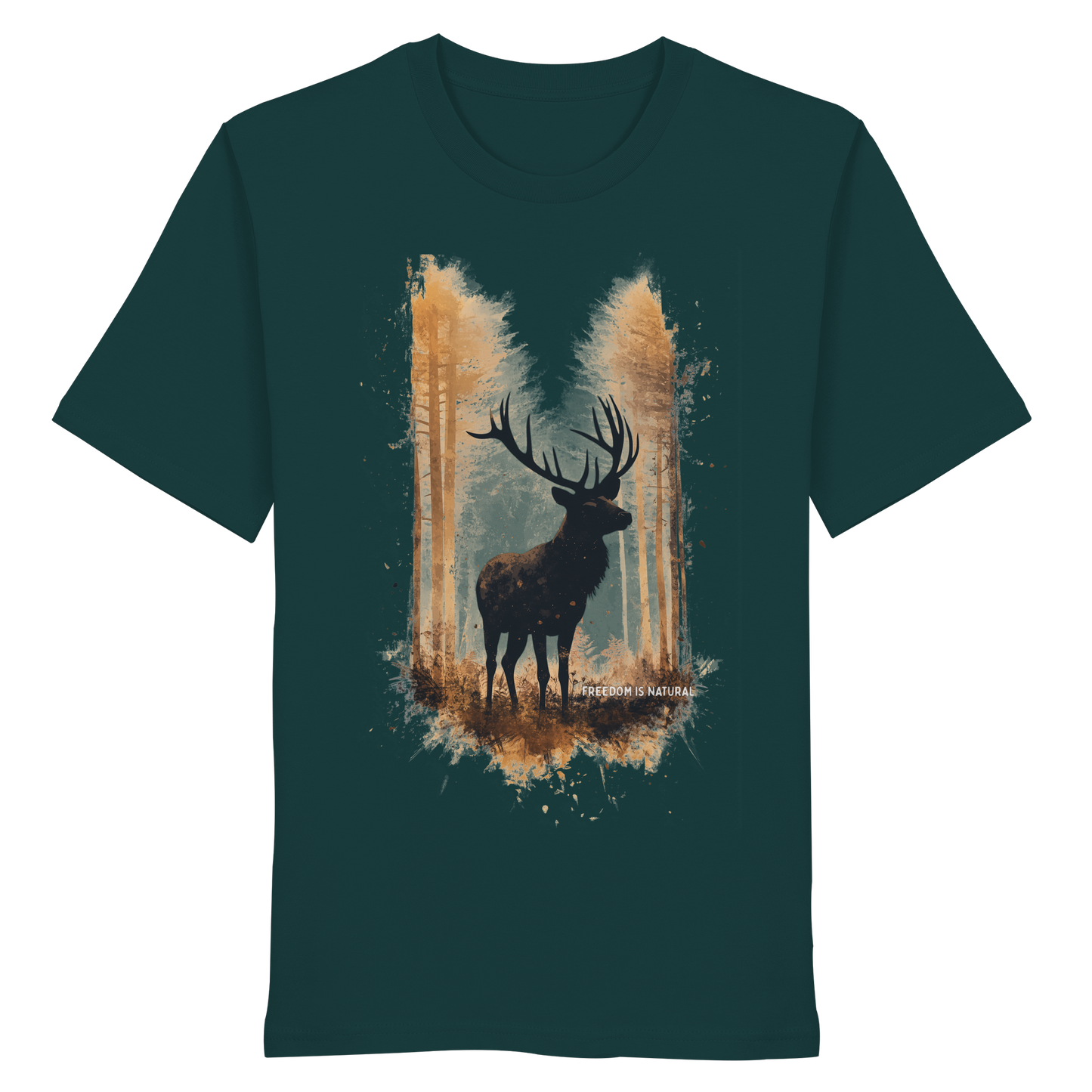 Hirsch Watercolor Style - Organic Shirt