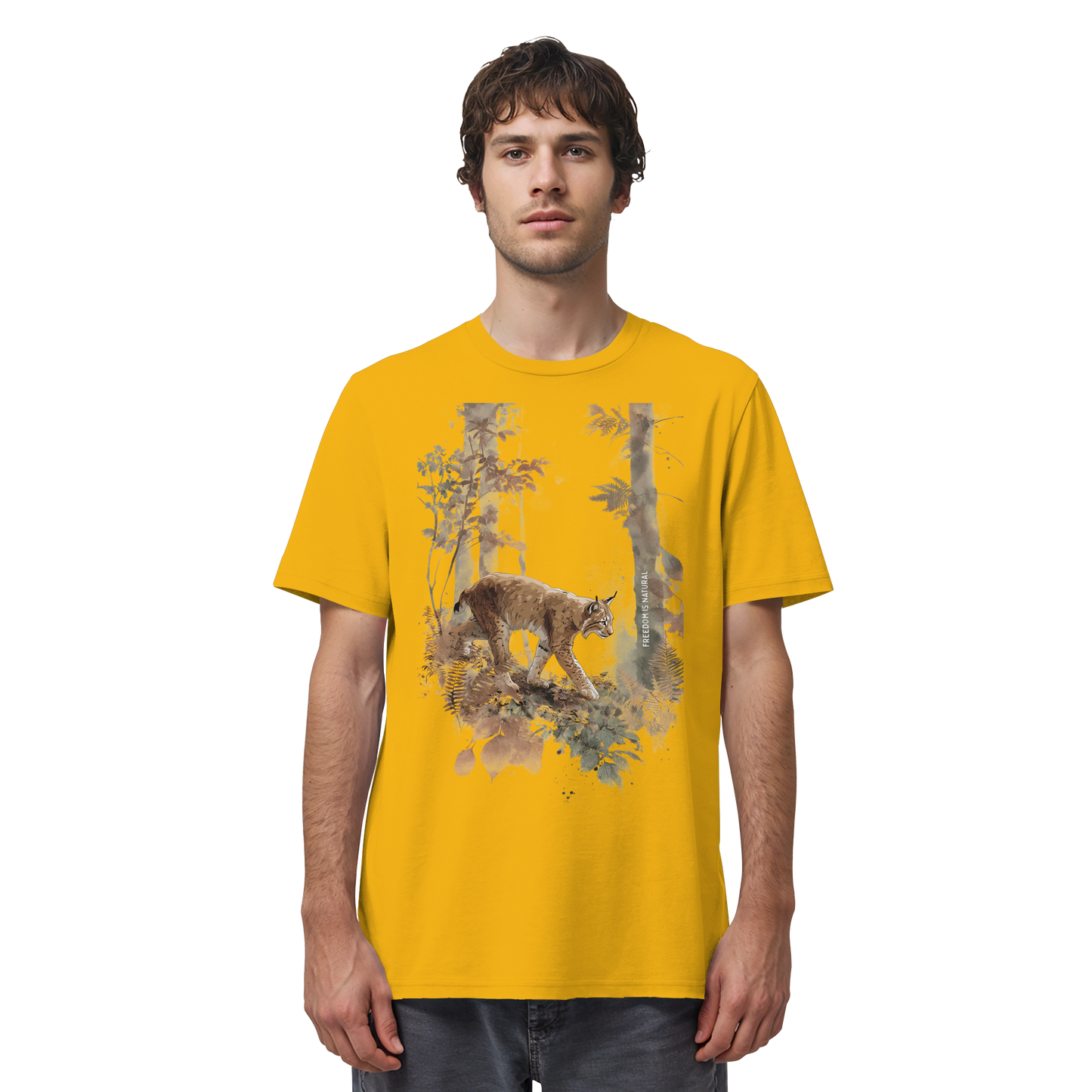 Luchs Watercolor Style - Organic Shirt