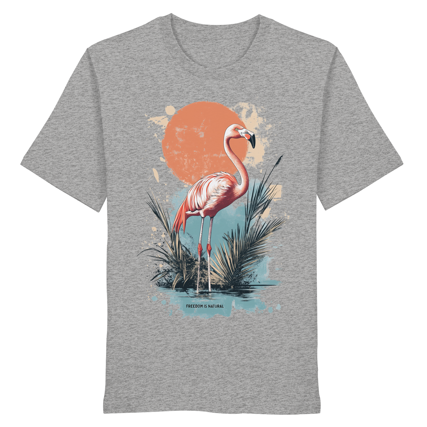 Flamingo Watercolor Style - Organic Shirt