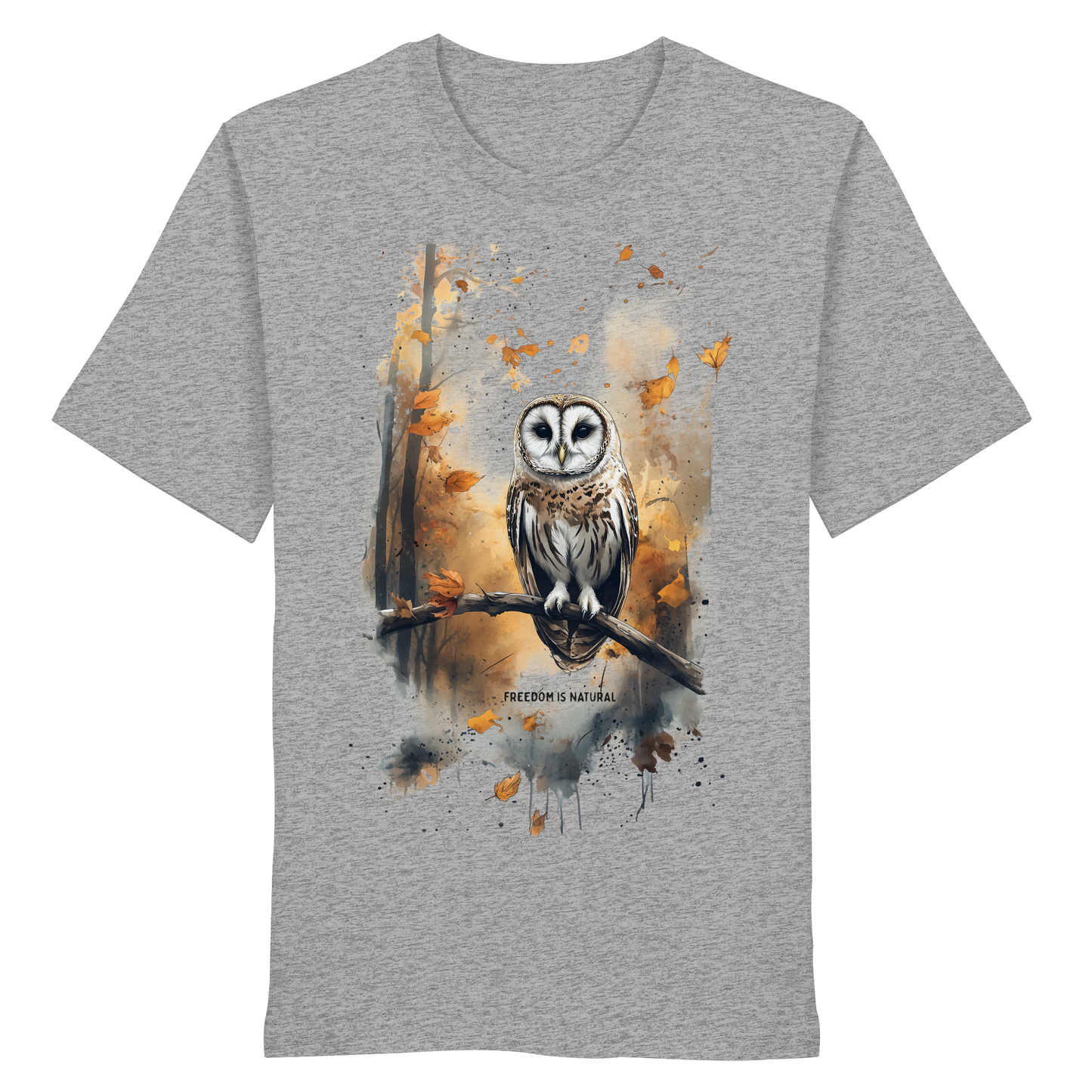 Eule Watercolor Style - Organic Shirt