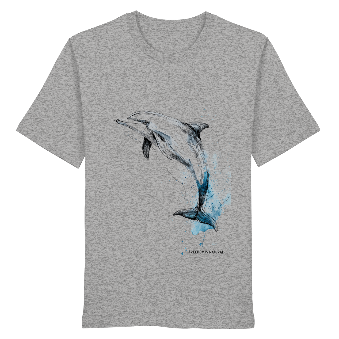 Delphin Watercolor Style Damen - Organic Shirt