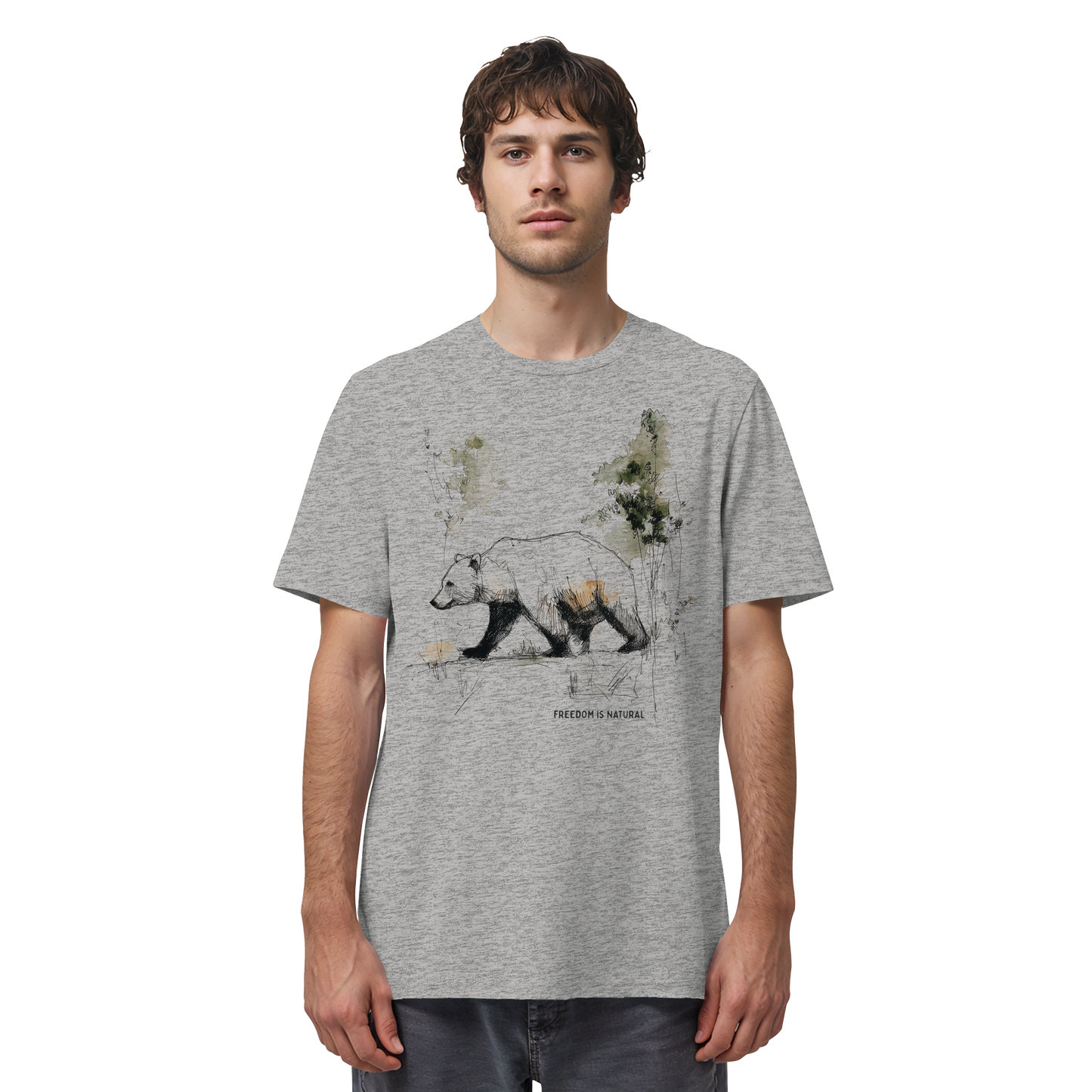Bär Sketch Art Style - Organic Shirt