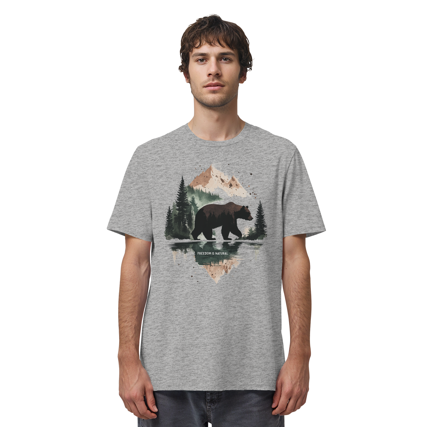 Bär Watercolor Style - Organic Shirt