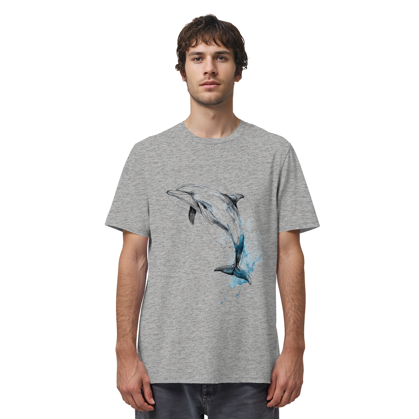 Delphin Watercolor Style - Organic Shirt