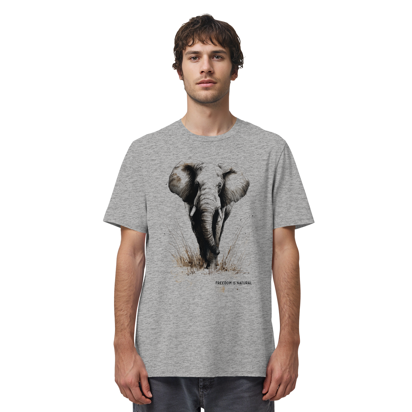 Elefant Sketch Art Style - Organic Shirt