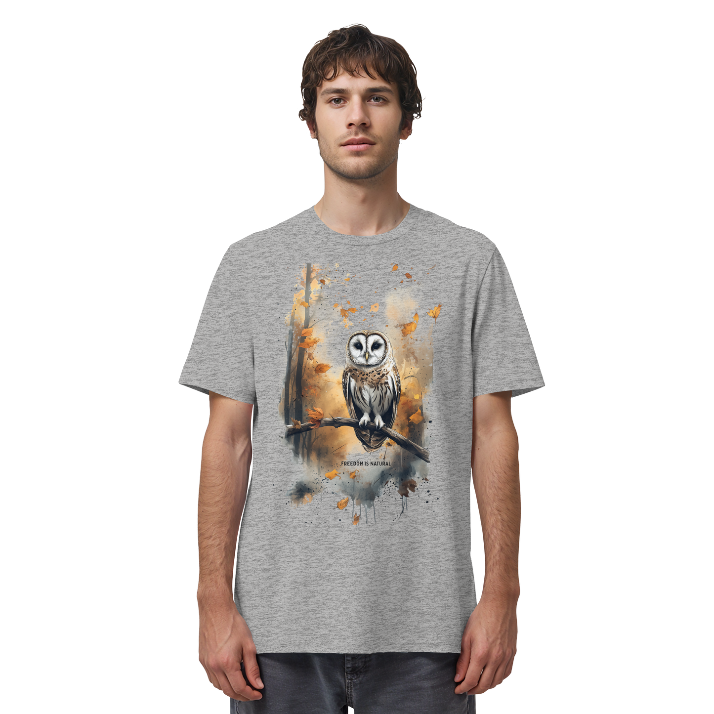 Eule Watercolor Style - Organic Shirt