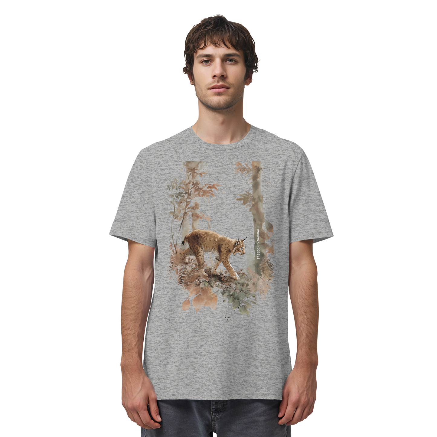 Luchs Watercolor Style - Organic Shirt