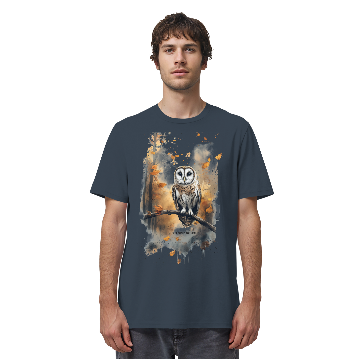 Eule Watercolor Style - Organic Shirt