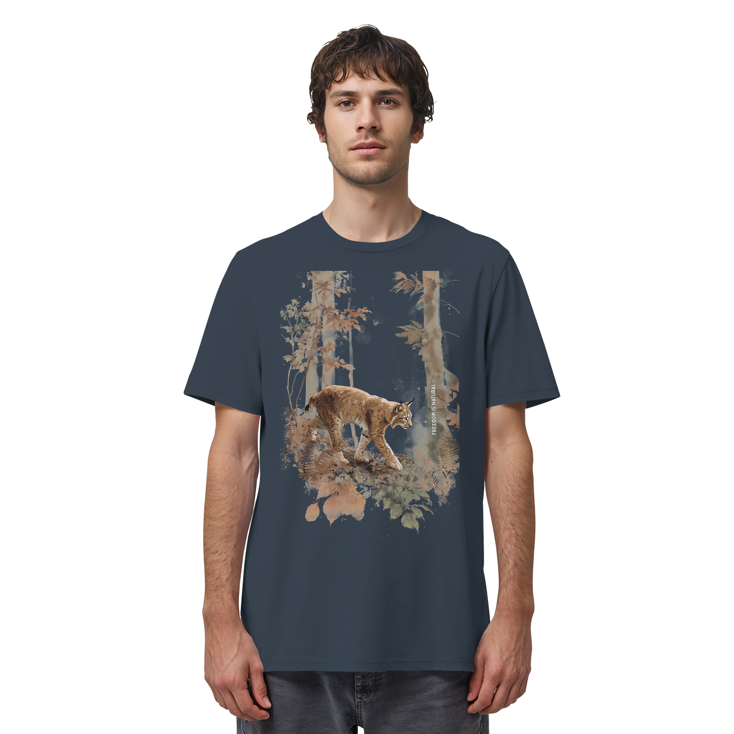 Luchs Watercolor Style - Organic Shirt