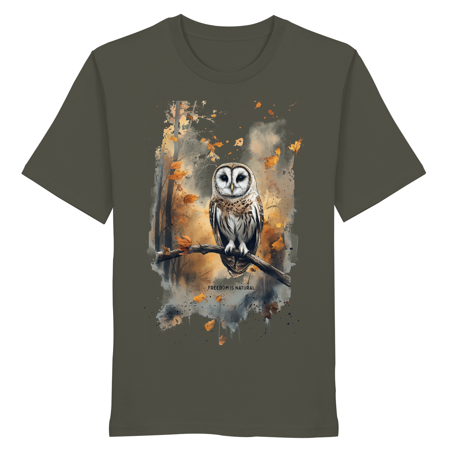 Eule Watercolor Style - Organic Shirt