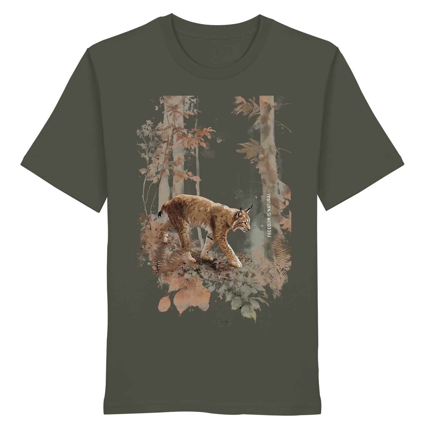 Luchs Watercolor Style - Organic Shirt