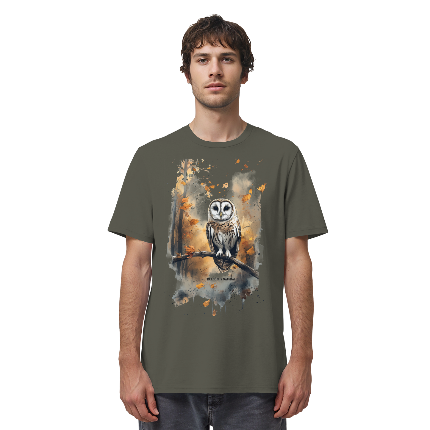 Eule Watercolor Style - Organic Shirt