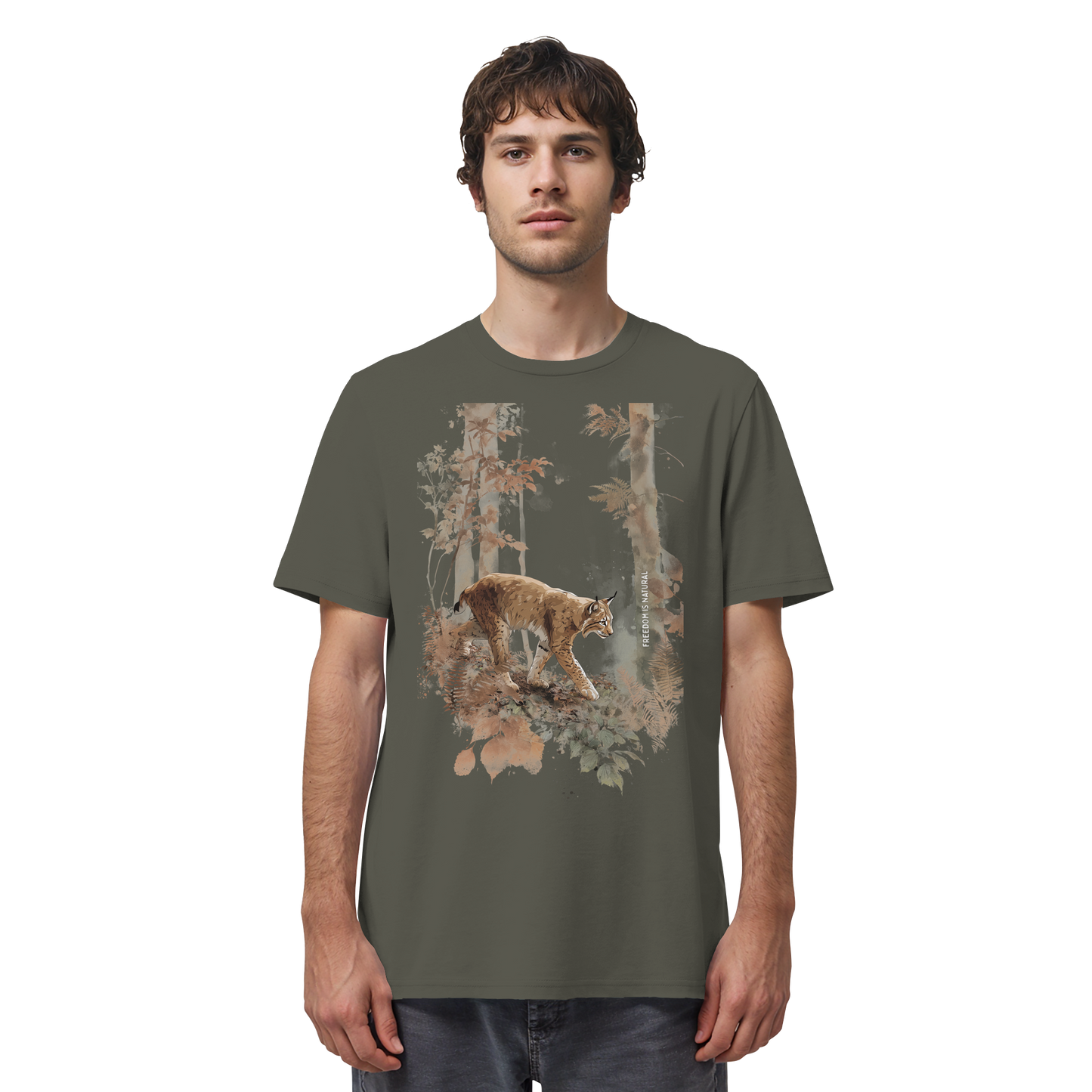 Luchs Watercolor Style - Organic Shirt