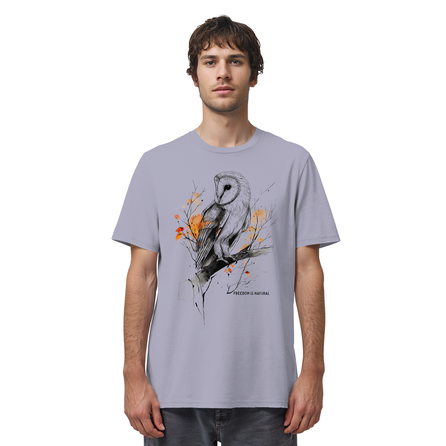 Eule Sketch Art Style - Organic Shirt