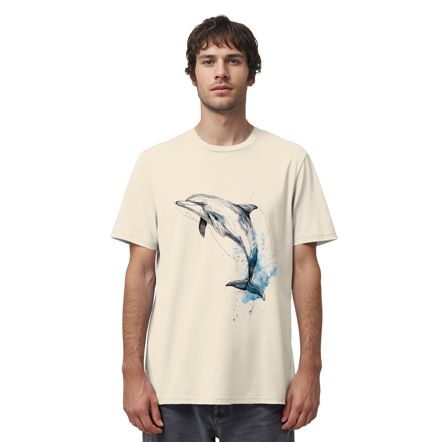 Delphin Watercolor Style - Organic Shirt