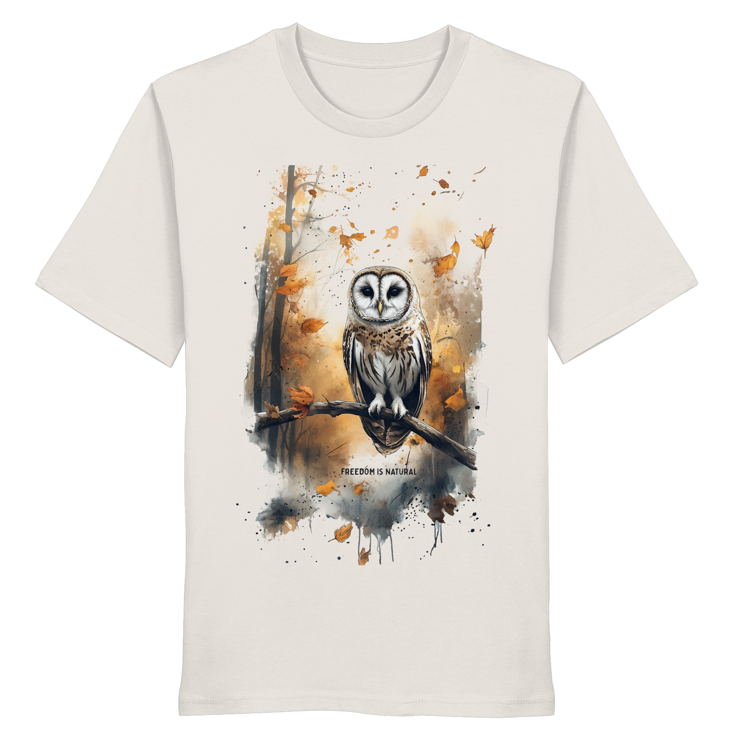 Eule Watercolor Style - Organic Shirt