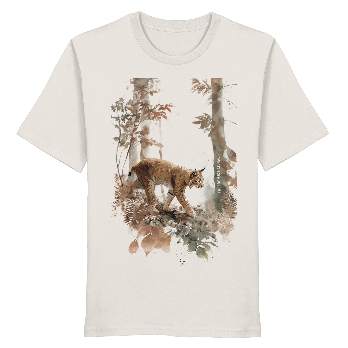 Luchs Watercolor Style - Organic Shirt